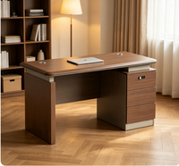 Bureau de travail modulaire en bois moderne 1,2m/1,4m/1,6m avec tiroir supérieur en PVC et surface de travail durable