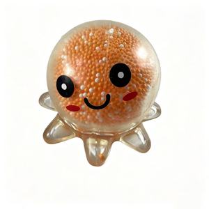Needoh Squishy Octopus Jellyfish Toy TPR Stress Relief Ball with Colorful Foam <b>Beads</b> for Kids Adults Anxiety and Mood Calming - Product Image 2