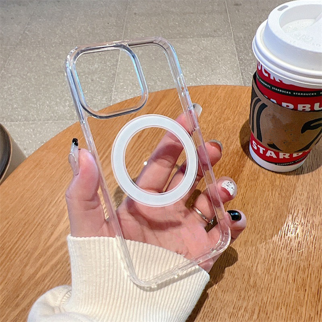 Wholesale Price Luxury Magnetic Acrylic Clear Mobile Cell Phone Case for iPhone 17 16E 15 14 13 12 11 Pro Max XS XR Plus Fundas