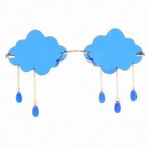 Gafas de Sol Vintage 2021 para Hombre, Estilo Punk sin Marco, Protección UV400, con Borlas, Estilo Steampunk, Gafas de Sol sin Montura para Mujer - Product Image 3