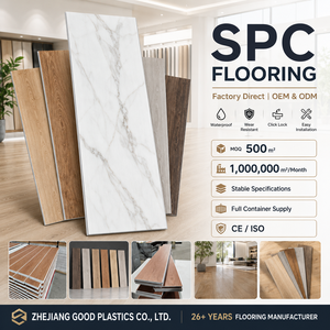 Plancher en vinyle SPC Click Lock, résistant au feu, performance stable en intérieur, design parquet <span class=keywords><strong>Versailles</strong></span>, profil rigide de 5 mm - Product Image 1