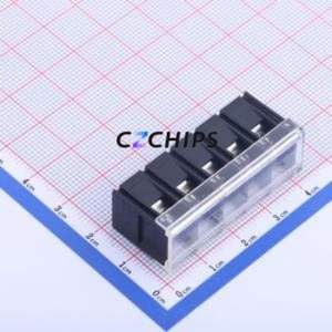 KF28S-7.62-5P Barrier Terminal Block Through hole Component (THT),P=7.62mm Connector With Cover Plate 7.62mm 1x5P Straight Pin - Product Image 1