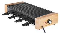 Grill Raclette Électrique de Table Yilian en Acier 1200W Double Tension Surface Antiadhésive Sécurité Flamme Allumage Électronique BBQ