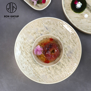 Vaisselle en porcelaine de qualité alimentaire minimaliste, 9,5/11,5 pouces, assiette ronde pour pâtes et nouilles, service de restauration pour la maison et les restaurants - Product Image 4