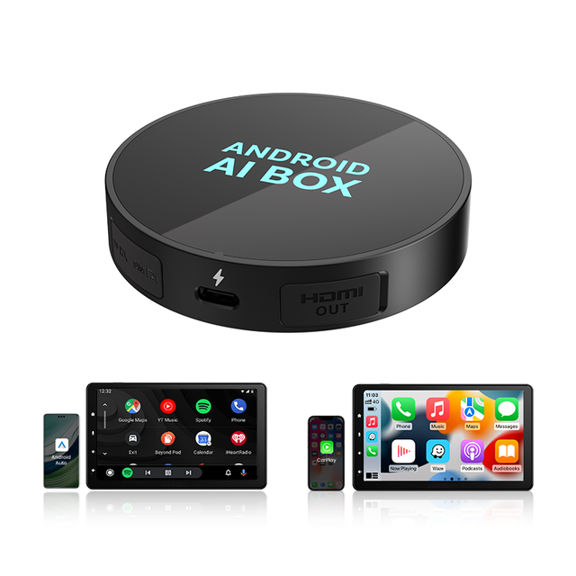 Universal Smart Wireless Bluetooth Carplay Ai Box Model P3P OEM Adapter Android 13 Car Play Store Video Box