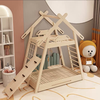 Montessori-Inspiriertes Kinder-Spielhaus Holz-Klettergerüst für Spielplätze