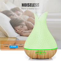 Diffuseur d'arômes et humidificateur en forme de fleur à effet craquelé irisé, neuf, directement de l'usine, capacité de 400 ml, fonction minuterie, silencieux