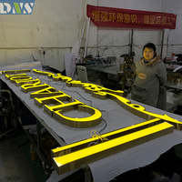 Lettres frontlues à lumière jaune pour enseignes de panneau LED électroniques de magasin d'affaires pour la publicité