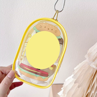 Pochette transparente pour figurines, étui à fermeture éclair en PVC pour poupées, mini-sacs à maquillage et rouges à lèvres, porte-clés