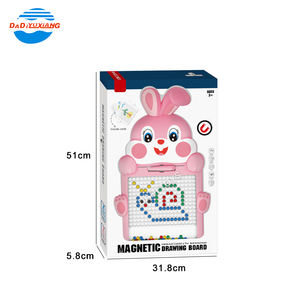 2023 магнитная доска для рисования с ручкой и бусинами Монтессори развивающая Грибная головоломка для ногтей игрушка для детей - Product Image 6