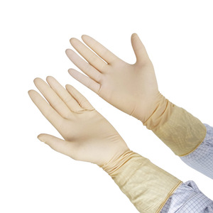 Camclean Disposable Latex Gloves <b>9</b>/12 Inch Textured Powder Free Non Slip For Cleanroom Laboratory Use - Product Image 3
