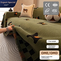 Housse de canapé en chenille haut de gamme, antidérapante, anti-griffures pour chats, toutes saisons, universelle, coussin, couverture, vente en gros