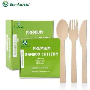 Wholesale Customization Biodegradable Eco Friendly Bamboo Disposable Cutlery