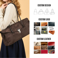 Sacs à main en cuir véritable vintage avec logo personnalisé, certifiés BSCI, vente en gros, sacs à bandoulière pour femmes, mode féminine