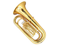 Tuba Bb à 3 pistons en laiton laqué or, avec tuyau d'accordage en cupronickel, alvéole de 18,5 mm, diamètre de cloche de 442 mm, instrument de musique professionnel en laiton