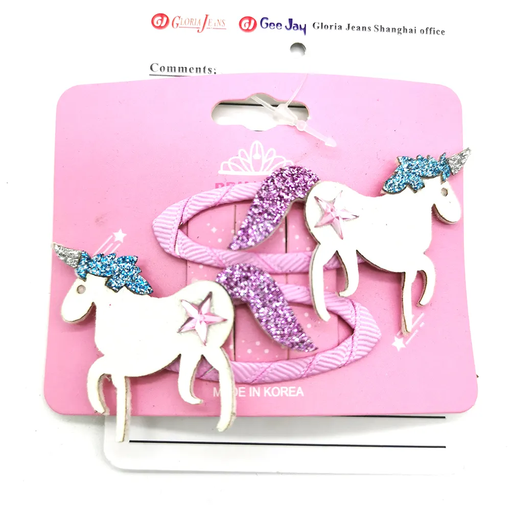 Personalizzato cavallo unicorno BB Pin Clip fermagli per capelli fermaglio per capelli tulle glitter ragazze bambini accessori per bambini decorazioni per capelli fermagli per capelli