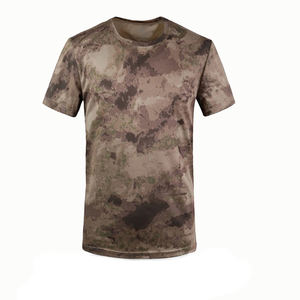 T-shirt tactique pour homme personnalisé, imprimé numérique 3D, camouflage désertique, col rond, coupe ajustée, camouflage python, vêtements de chasse - Product Image 6