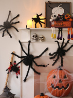 Grand 6ft Halloween Araignée Papier Décorations Écologiques Squelette Boutique Affichage Tenture Murale Accessoires Teen Bar Scène Atmosphère