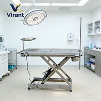 Veterinary Electric Scissor Lift Stainless Steel Operating Table With Infusion Pole for Pet Clinic Surgery and Examination