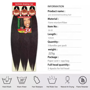 3X Campioni Gratuiti Extension Capelli Afro Yaki per Crochet, Trecce Facili da Intrecciare, Fibra Sintetica Pre-Stirata per Intrecciare, Ingrosso - Product Image 3