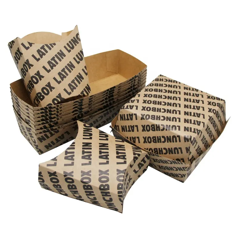 Kraft Brown Cardboard Mini-Slider Box(Case of 50), Seven Tree-To Go Lunch Sandwich Containers (5.7"x5.3"x3.25") ST210EATBURG145K