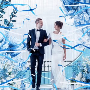100 Pièces de Guirlandes Ruban Bleues pour Fête, Bâtons de Guirlandes Ruban Colorées pour Mariage avec Clochettes SP-31 - Product Image 5