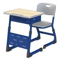 Fournisseur professionnel de mobilier scolaire, ensemble de bureau et de chaise d'étude pour étudiants réglable en hauteur pour la salle de classe