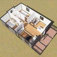 Casa Prefabricada con Estructura de Acero, Diseño Modular Moderno, Fácil de Montar, Ideal para Resorts, Casas de Huéspedes y Oficinas en el Patio Trasero