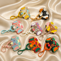 Casing & Kantong Earphone Bluetooth Gajah Mini PVC, Gantungan Tas Wanita, Gantungan Kunci Mobil Kreatif, Liontin Dekoratif, Ramah Penyimpanan