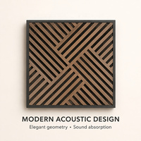 Panneau acoustique en bois à lattes, panneau acoustique mural géométrique, revêtement mural acoustique en bois décoratif personnalisé