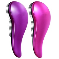 Perruques en plastique Extension de cheveux Logo personnalisé Salon soins galvanoplastie changement de couleur magique démêlant brosse à cheveux pour cheveux mouillés