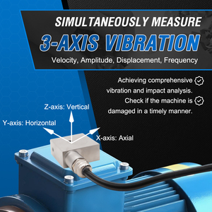 جهاز استشعار الاهتزاز الكهروضغطي بحساسية 20 ملي فولت/ج وخرج IEPE ونطاق 250 جرام وخفيف الوزن (~35 جرام) وتردد 1-5 كيلوهرتز - Product Image 4