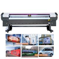 Haute vitesse 120 mètre carré par heure Flex bannière vinyle autocollant toile bâche 3.2m solvant imprimante avec 4 pièces 512i tête d'impression
