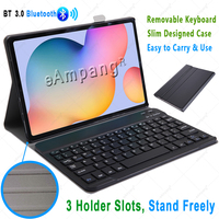BT Ibrani Keyboard Case untuk Samsung Galaxy Tab A7 2020 10.4 10.1 2019 10.5 A6 2016 S7 S6 Lite S5e S4 10.5 Tablet Cover