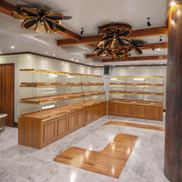 Kiosque de café moderne en bois massif pour décoration intérieure, avec armoire alimentaire de haute qualité pour centre commercial intérieur