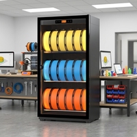 Armoire de déshumidification pour filament 3D en acier inoxydable 96L, couleur unie, faible humidité, 18 bobines, boîte de rangement pour filament d'imprimante 3D, 15-60% HR