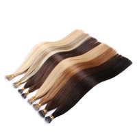 Extensions de cheveux humains vierges russes en vrac, cheveux humains Remy, extensions de cheveux à clips, ruban adhésif, liens à la kératine, perles plates nano, pointe I U