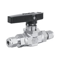 Finelok 61B High Performance Ball Valve CF8M Cast Stainless Steel 6000 psig 2 Way 3 Way Angle 1/16 to 3/4 in. NPT BSPP Fitting