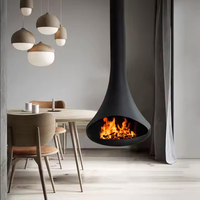 Cheminée suspendue autonome, à bois, électrique, à éthanol, atomisante, moderne, décorative, pour intérieur, avec fonction de chauffage