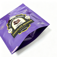 Sachet d'emballage alimentaire personnalisé imprimé brillant, autoportant, avec fermeture éclair, en BOPP, VMPET, PE laminé, avec trou de suspension pour snacks et bonbons, vente en gros