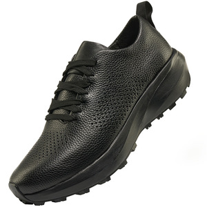 Chaussures décontractées en cuir véritable à lacets, bout rond, semelle extérieure en caoutchouc, semelle intermédiaire antidérapante en EVA, toutes saisons - Product Image 3