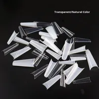 Extra-Long XL Coffin Nail Art Tips No-C Curve Faux Ongles Demi Couverture 550 Pièces Par Boîte Colle pour Extension d'Ongles Populaire pour