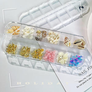 Diamantes de imitación de uñas de cristal colorido 3D Ocean Shell <span class=keywords><strong>Star</strong></span> Beach Charm Materiales de resina natural para decoración de uñas - Product Image 5