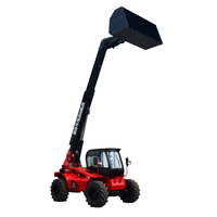 Telehandler telescopico del caricatore della ruota dell'asta anteriore della mini fattoria e costruzione della cina
