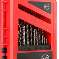 Torsion HSS Haute Vitesse En Acier Au Cobalt Kit De Foret Métrique Ensemble D'outils S 1mm-13mm/25 pièces dans une boîte en métal