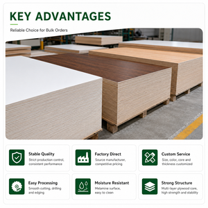 12mm <span class=keywords><strong>15mm</strong></span> 18mm Madera contrachapada 4x8 Madera contrachapada marina de álamo de madera dura <span class=keywords><strong>Melamina</strong></span> para Filipinas - Product Image 4
