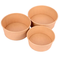 Récipient alimentaire jetable à impression personnalisée saladier rond blanc bols à soupe chauds en papier avec couvercle en papier