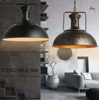 Lampe suspendue pour restaurant/bar/café/sol grenier, lampe suspendue vintage, lustre industriel américain, fer LED chocolat 80