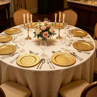 Assiettes de Présentation Classiques en Plastique PP Personnalisables OEM, Dorées Effet Diamant, Texture Matelassée, Durables, Non Toxiques, Grandes Commandes pour Événements