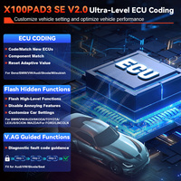 Escáner Automotriz de Diagnóstico Completo para X100PAD3 SE V2.0, Programación IMMO, Codificación ECU, Más de 38 Reinicios, Programación de Llaves, 2 Años de Garantía